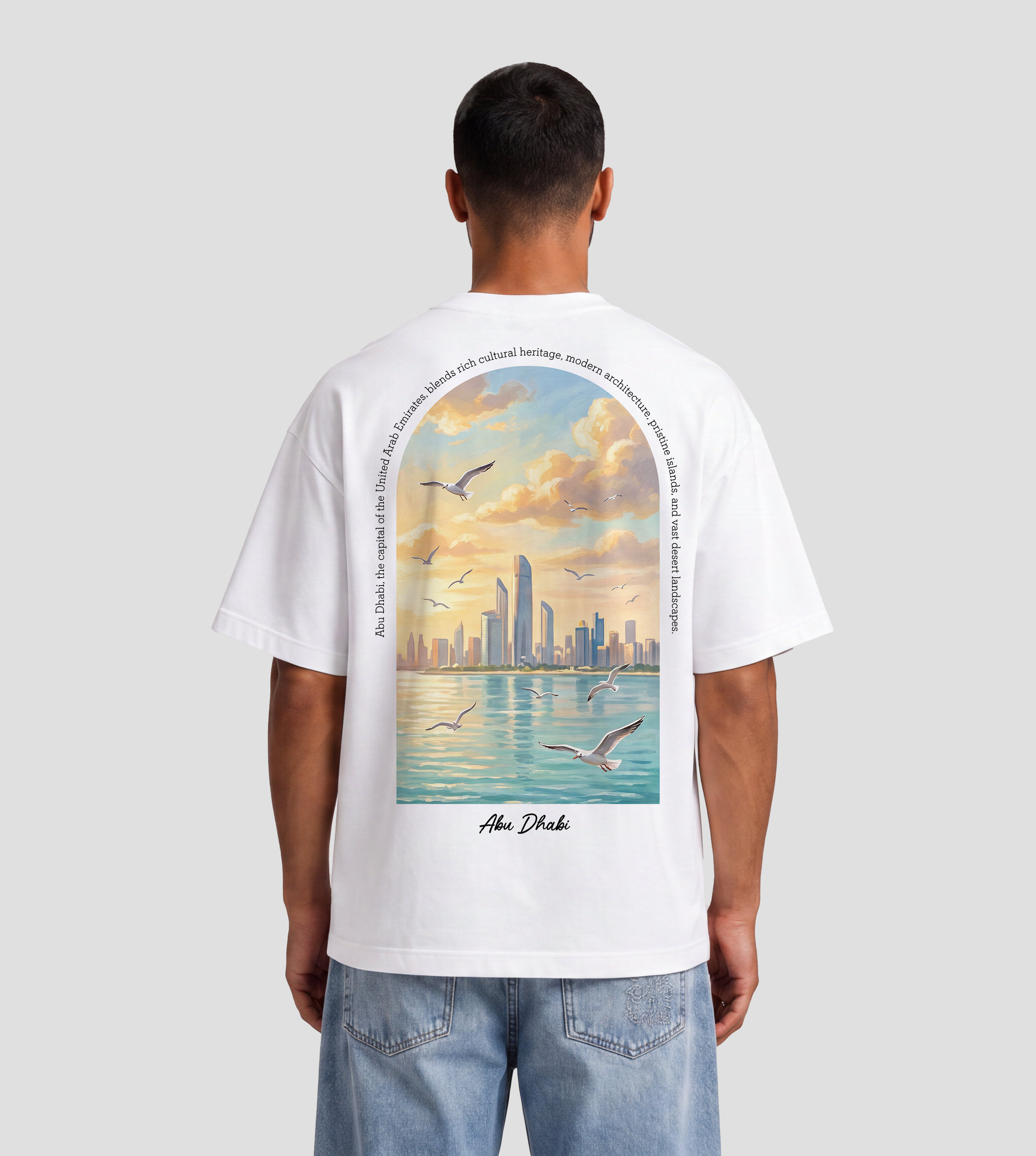 Abu Dhabi Corniche Golden Hour Oversized T-Shirt