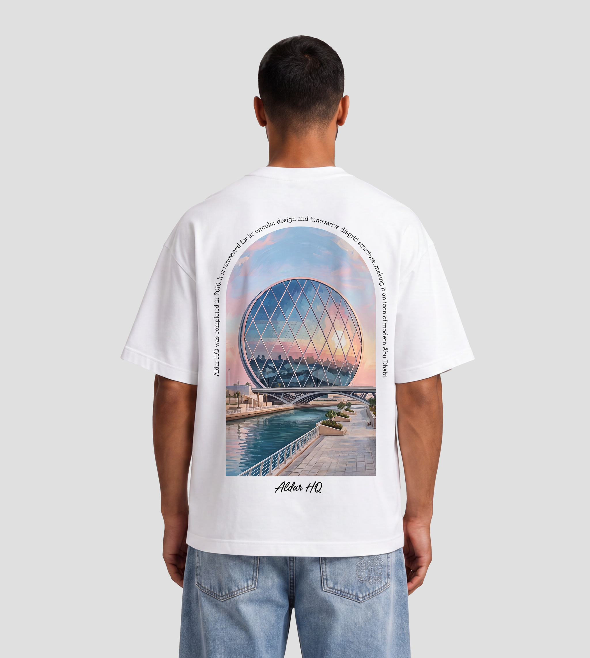 Abu Dhabi Aldar HQ Sunset Oversized T-Shirt