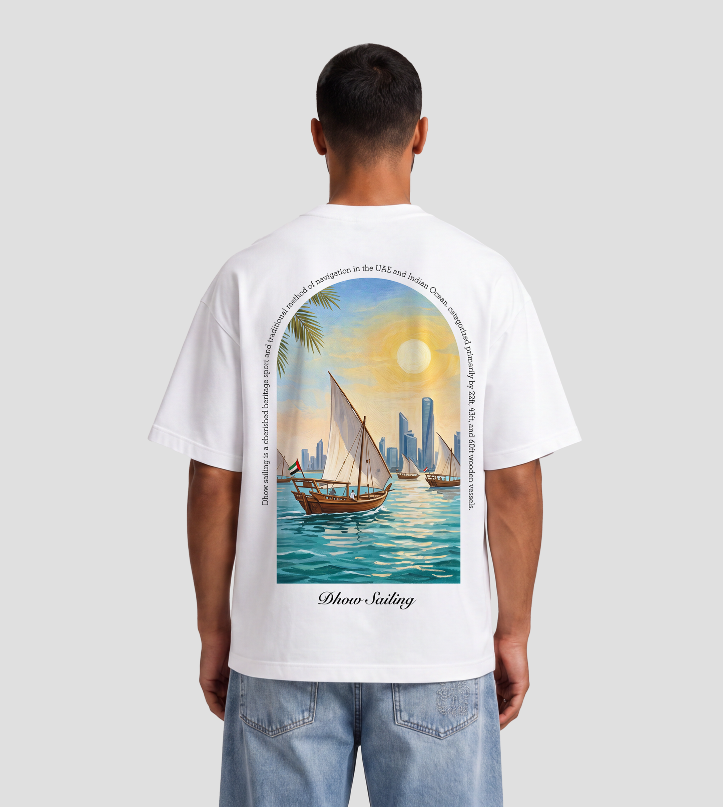 Sunset Dhow Sailing Oversized T-Shirt